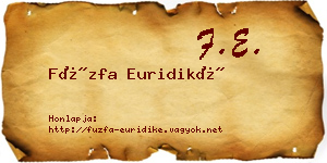 Füzfa Euridiké névjegykártya